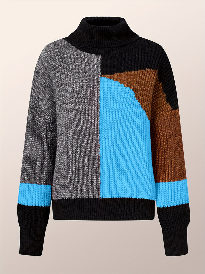 Warm Sweater with Collar - Lorena-Orange-S-The Livary
