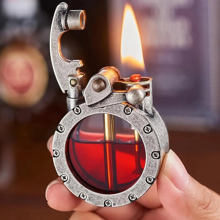 Antique Transparent Lighter – FlintAura-Silver-The Livary