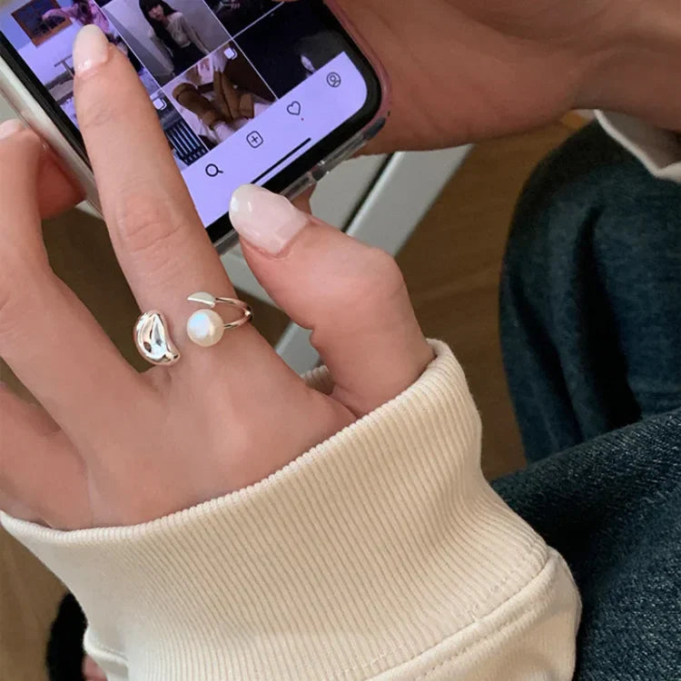 Pearl Tree Adjustable Ring - Elin-The Livary
