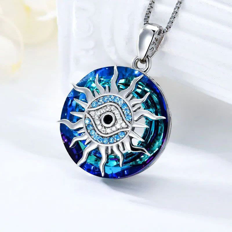 "You will always be protected" - Evil Eye Necklace-Evil eye#Sun-The Livary