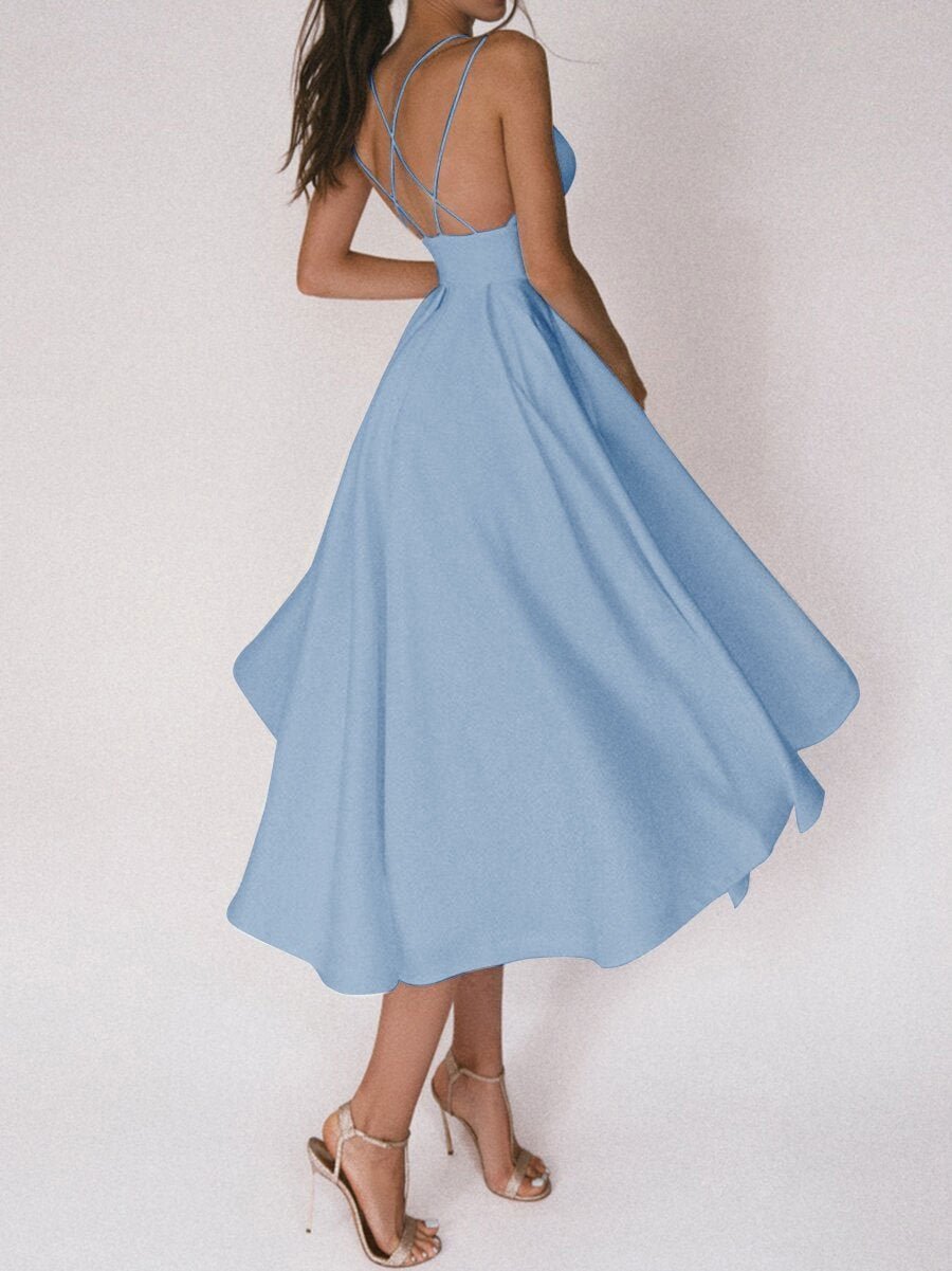Strappy V-neck Dress - Noa-White-S-The Livary