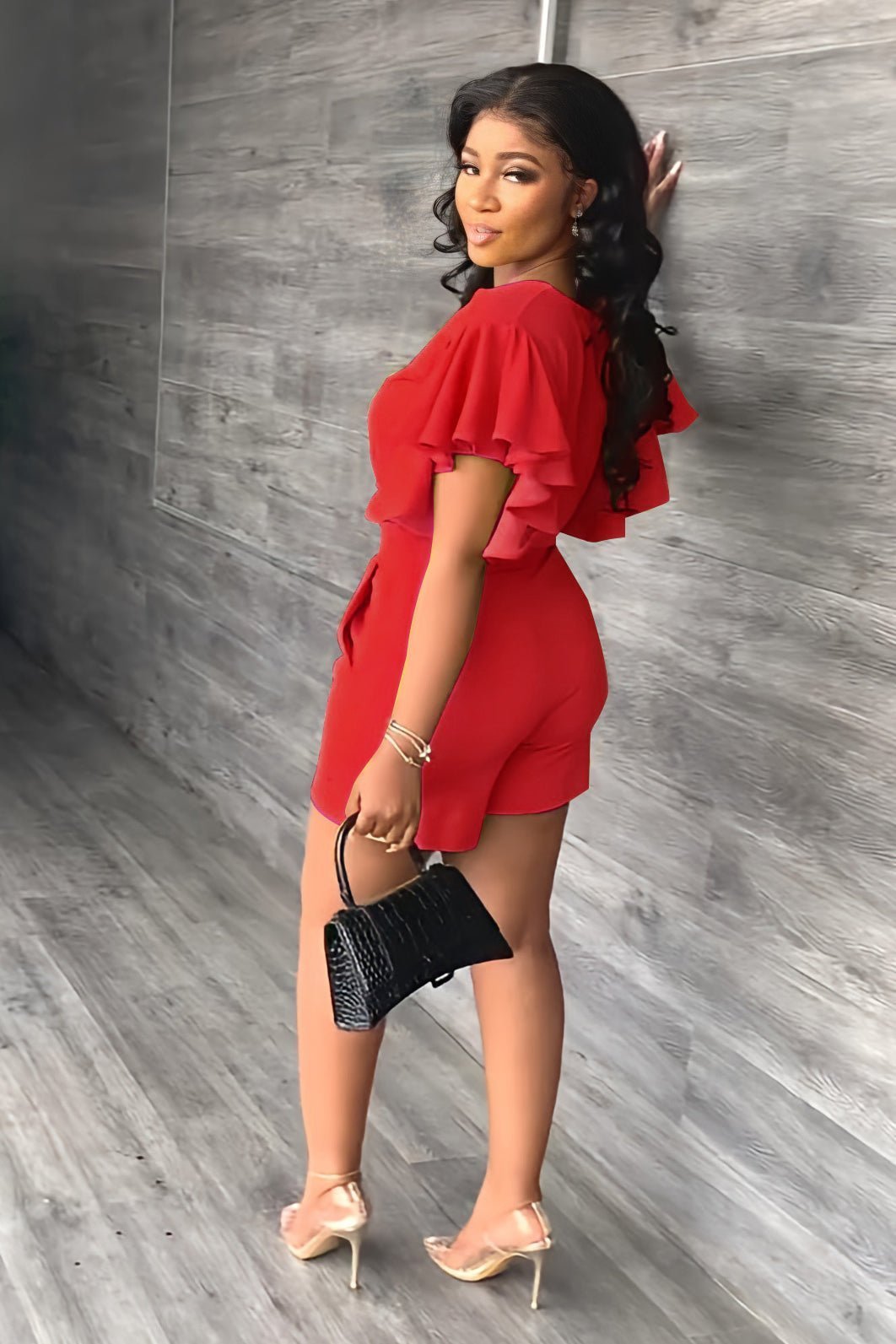 Trendy summer two-piece set with pleated design – Marlene-Green-S-The Livary