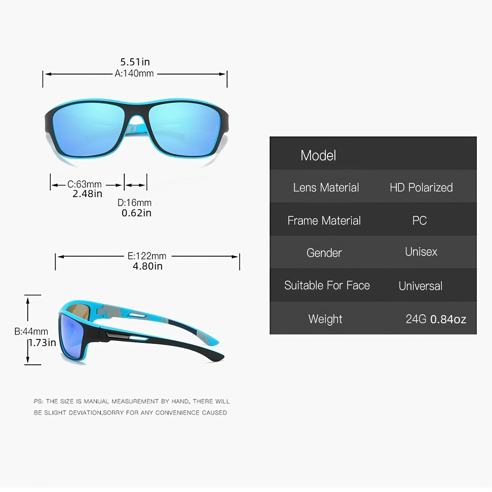 Sporty men's sunglasses with polarized lenses & UV400 protection – Vayron-Black-The Livary