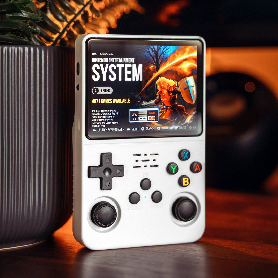 Compact Retro Game Console – PixelPlay Pocket-White-64GB-The Livary