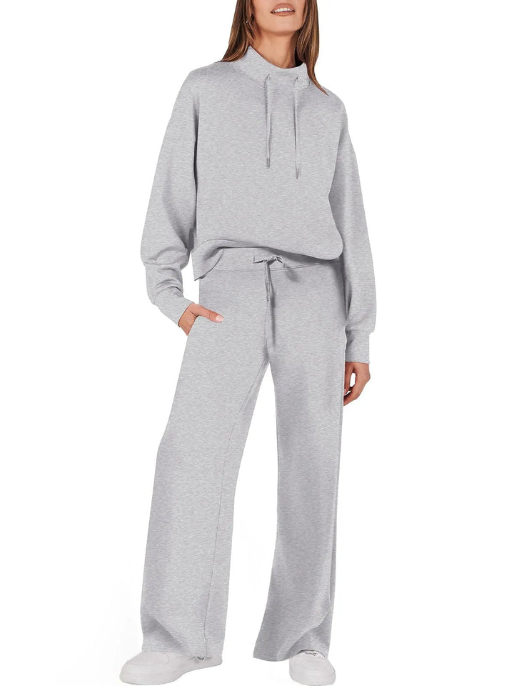 Trendy Ladies Clothing Set - UrbanEase-Gray-S-The Livary