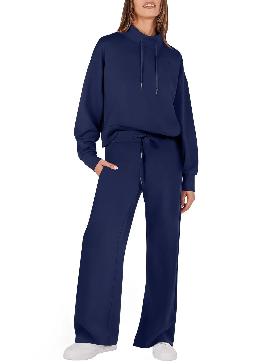 Trendy Ladies Clothing Set - UrbanEase-Blue-S-The Livary