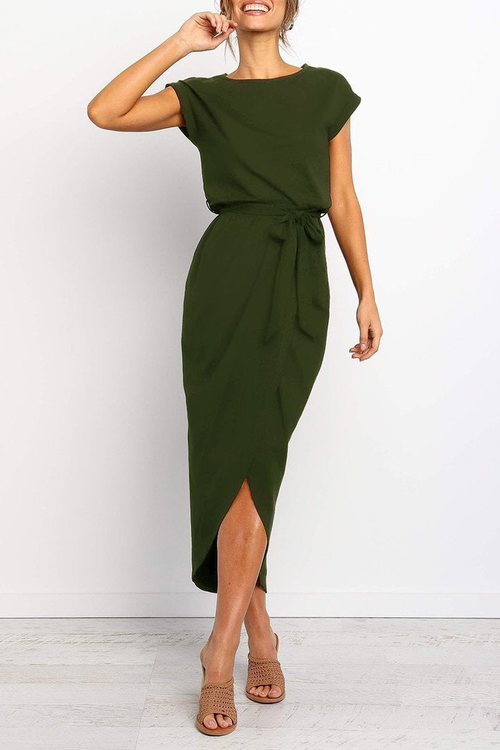 Casual midi dress - Isabella-Green-S-The Livary