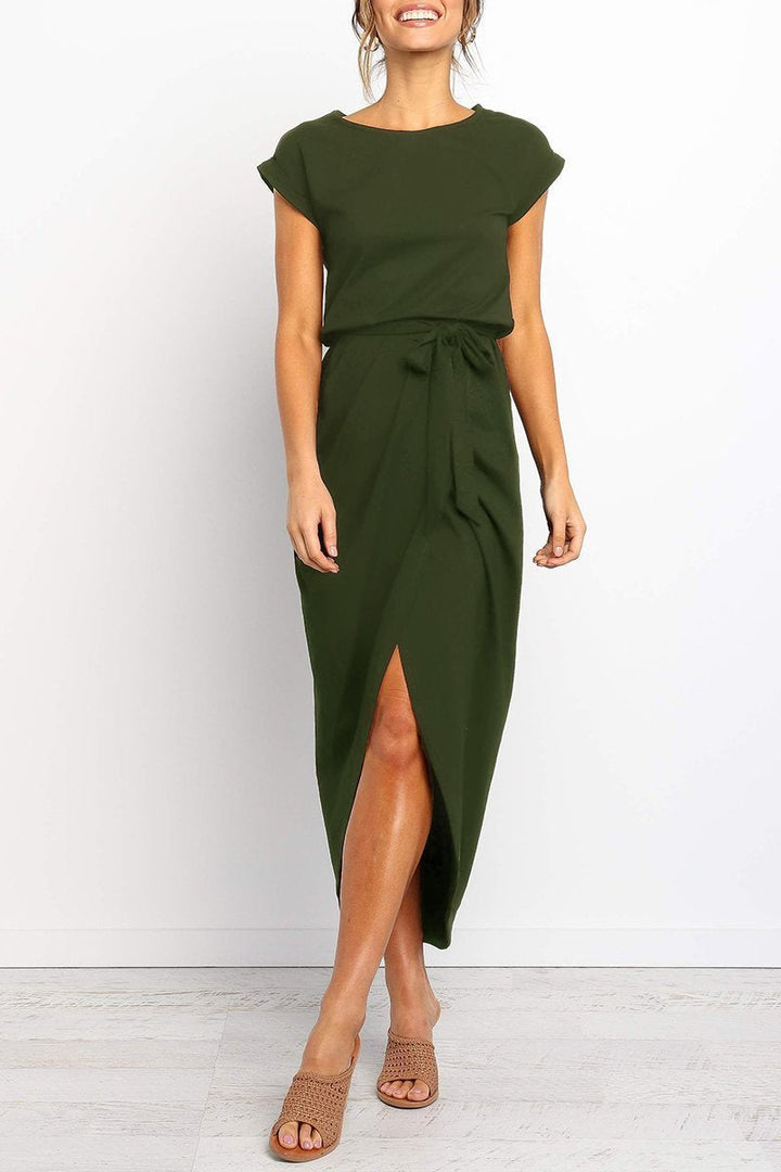 Casual midi dress - Isabella-Green-S-The Livary