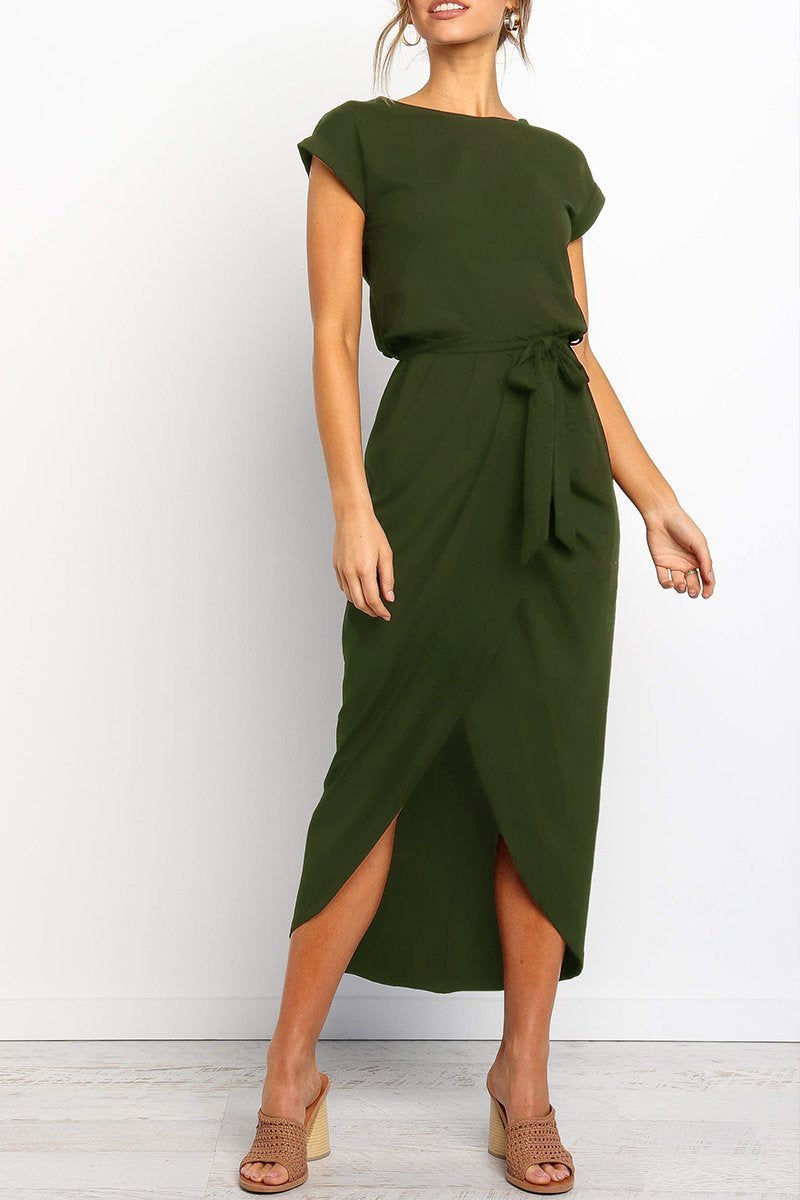 Casual midi dress - Isabella-Green-S-The Livary