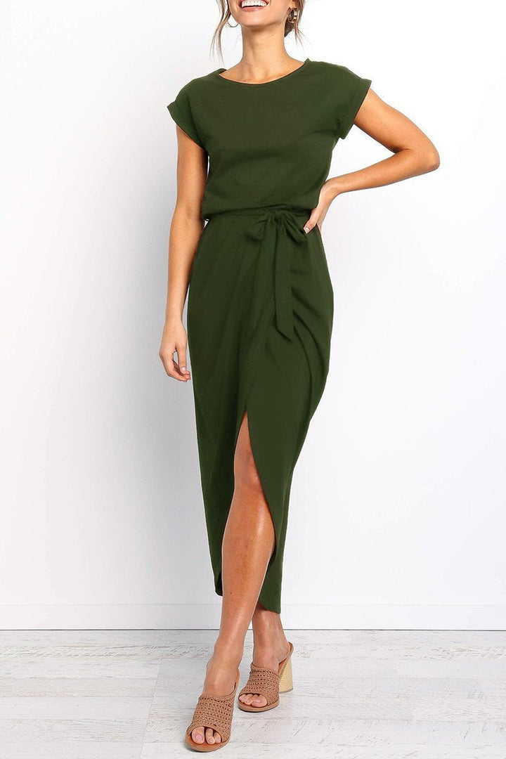 Casual midi dress - Isabella-Green-S-The Livary