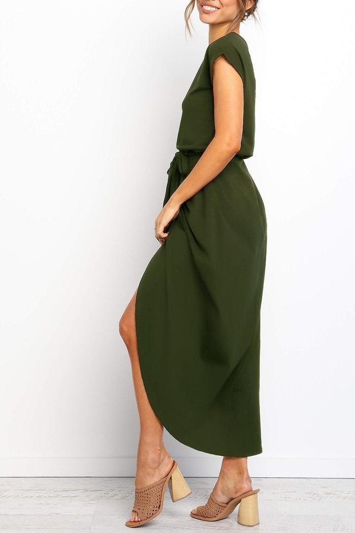 Casual midi dress - Isabella-Green-S-The Livary