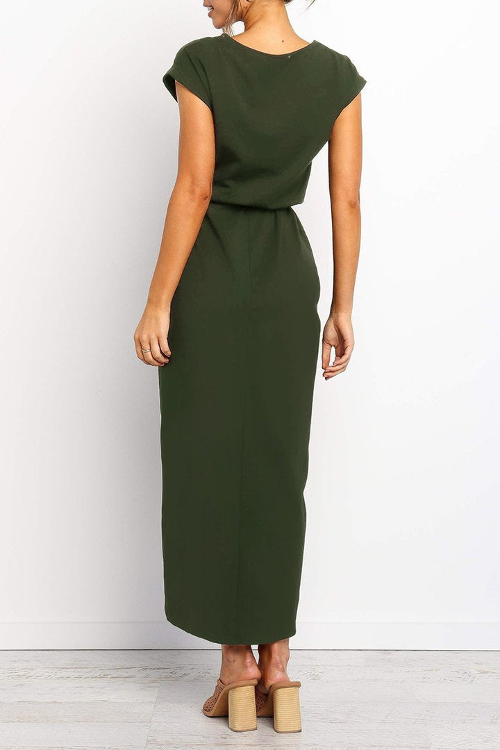Casual midi dress - Isabella-Green-S-The Livary
