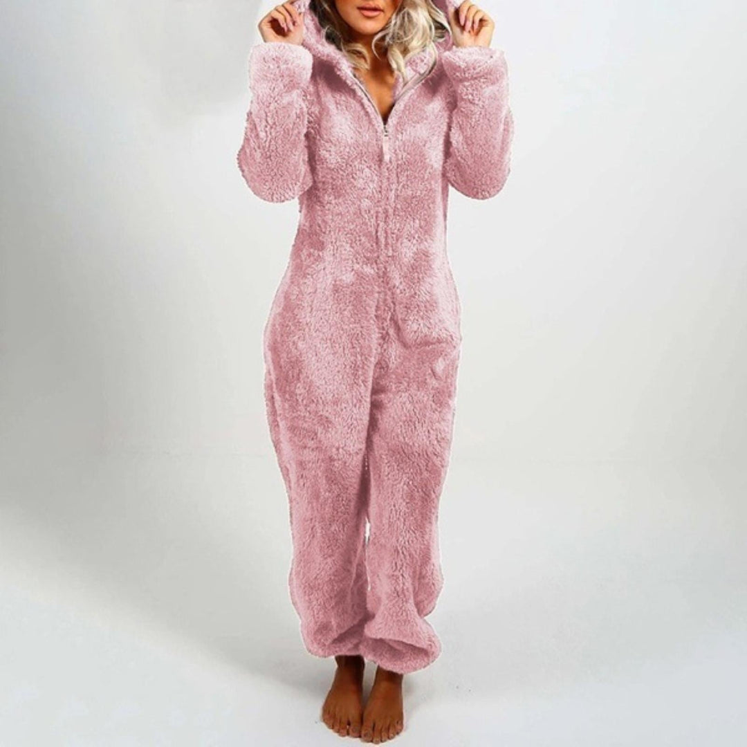 Plush Comfy Onesie for Ladies - Harper-Light pink-S-The Livary