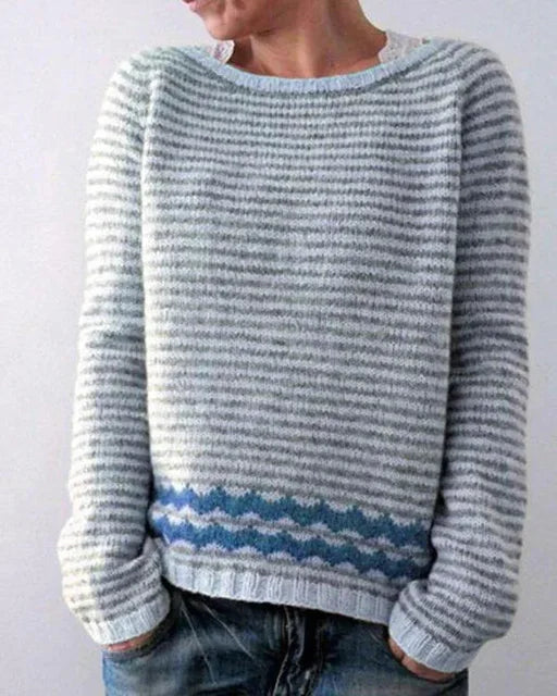 Warm Women's Sweater with Stylish Details - Nova-Gray-S-The Livary