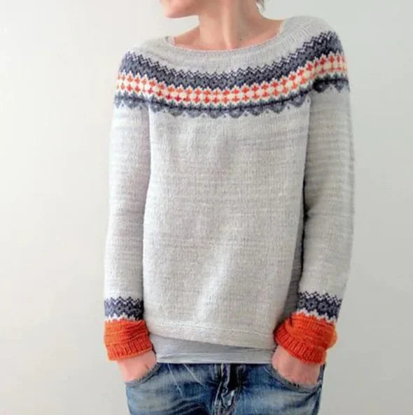 Warm Women's Sweater with Stylish Details - Nova-French grey-S-The Livary