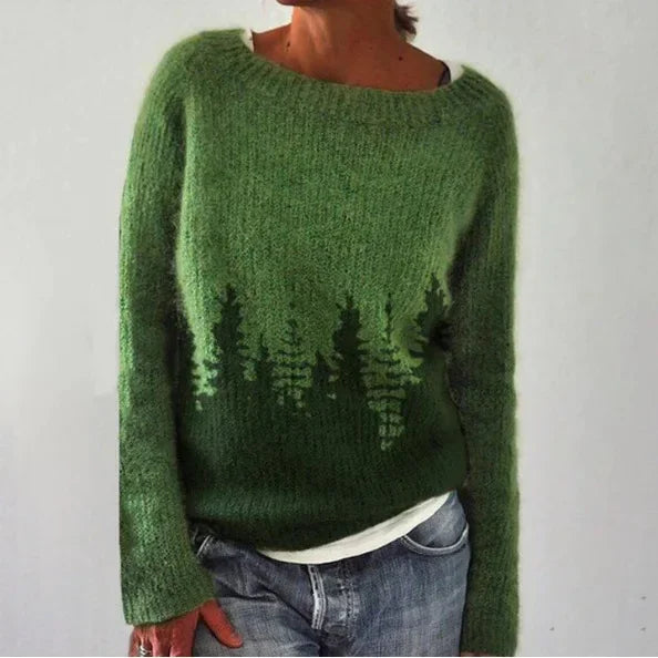 Warm Women's Sweater with Stylish Details - Nova-Green-S-The Livary