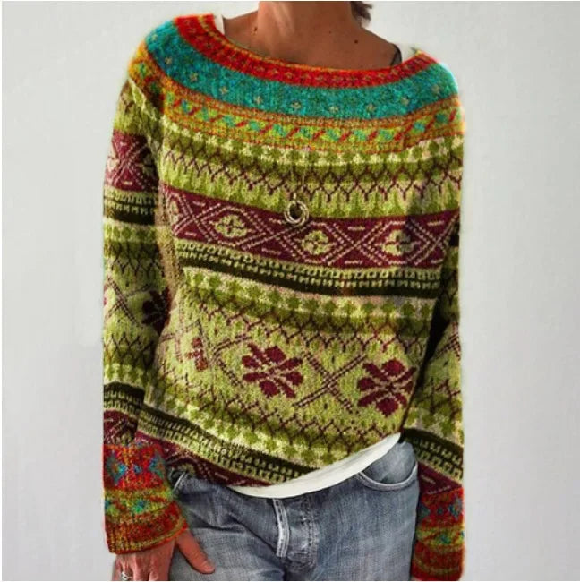 Warm Women's Sweater with Stylish Details - Nova-Diamond-S-The Livary