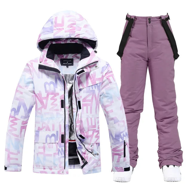 Stylish Ski Suit for Women - Aurora-Purple/Dark Purple-XS-The Livary