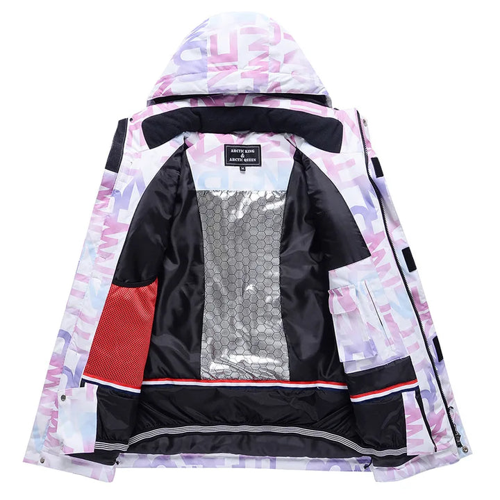 Stylish Ski Suit for Women - Aurora-Purple/Black-XS-The Livary