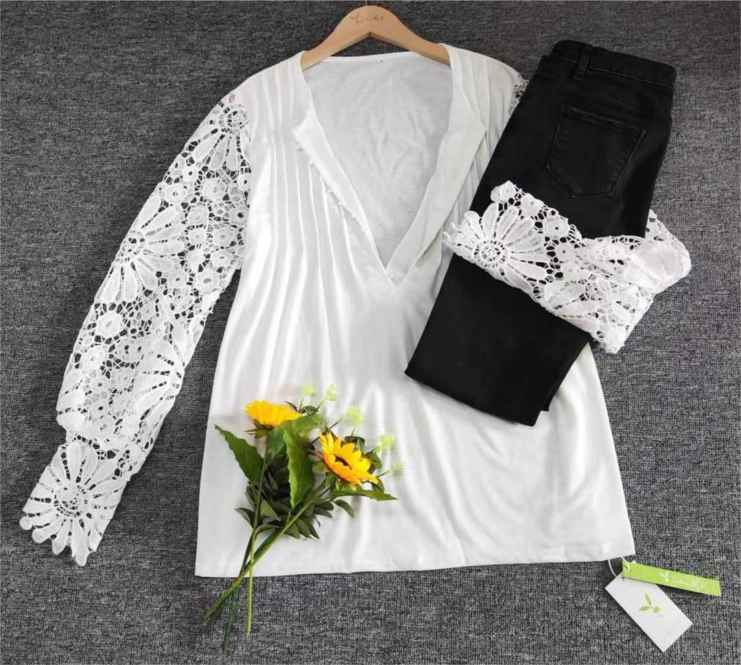 Trendy Ladies Long Sleeve in Solid Colour - AutumnGrace-S-The Livary