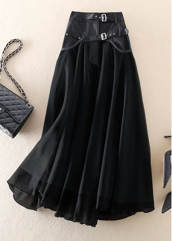 Fashionable Tulle Patchwork Long Skirt - Allegra-Grey-S-The Livary