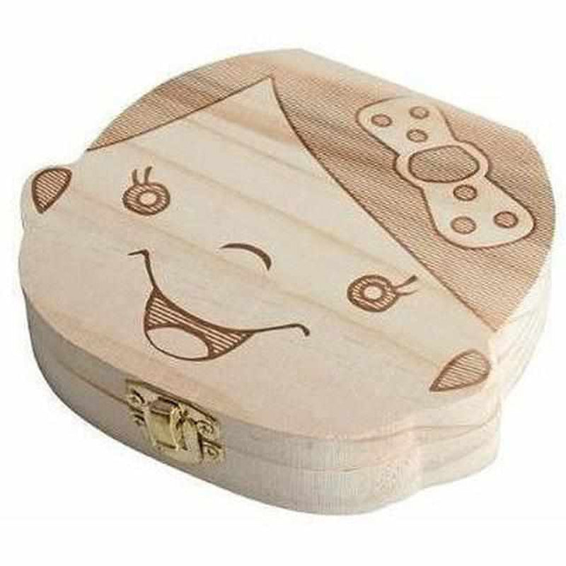 Wooden Tooth Box for Precious Memories - Tooth Treasure (1+1 FREE)-Girl-The Livary