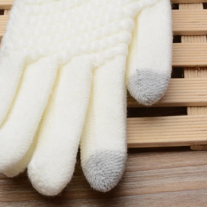 Knitted Touchscreen Gloves for Women - Amara-Black-The Livary