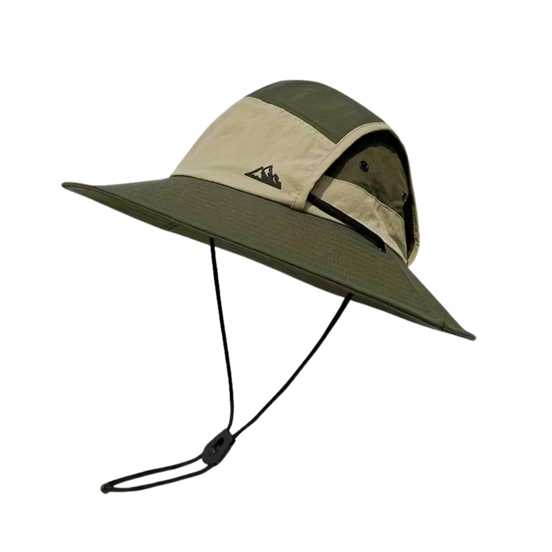 Foldable outdoor sun hat with UV protection – SunGuard Explorer-Army green-The Livary