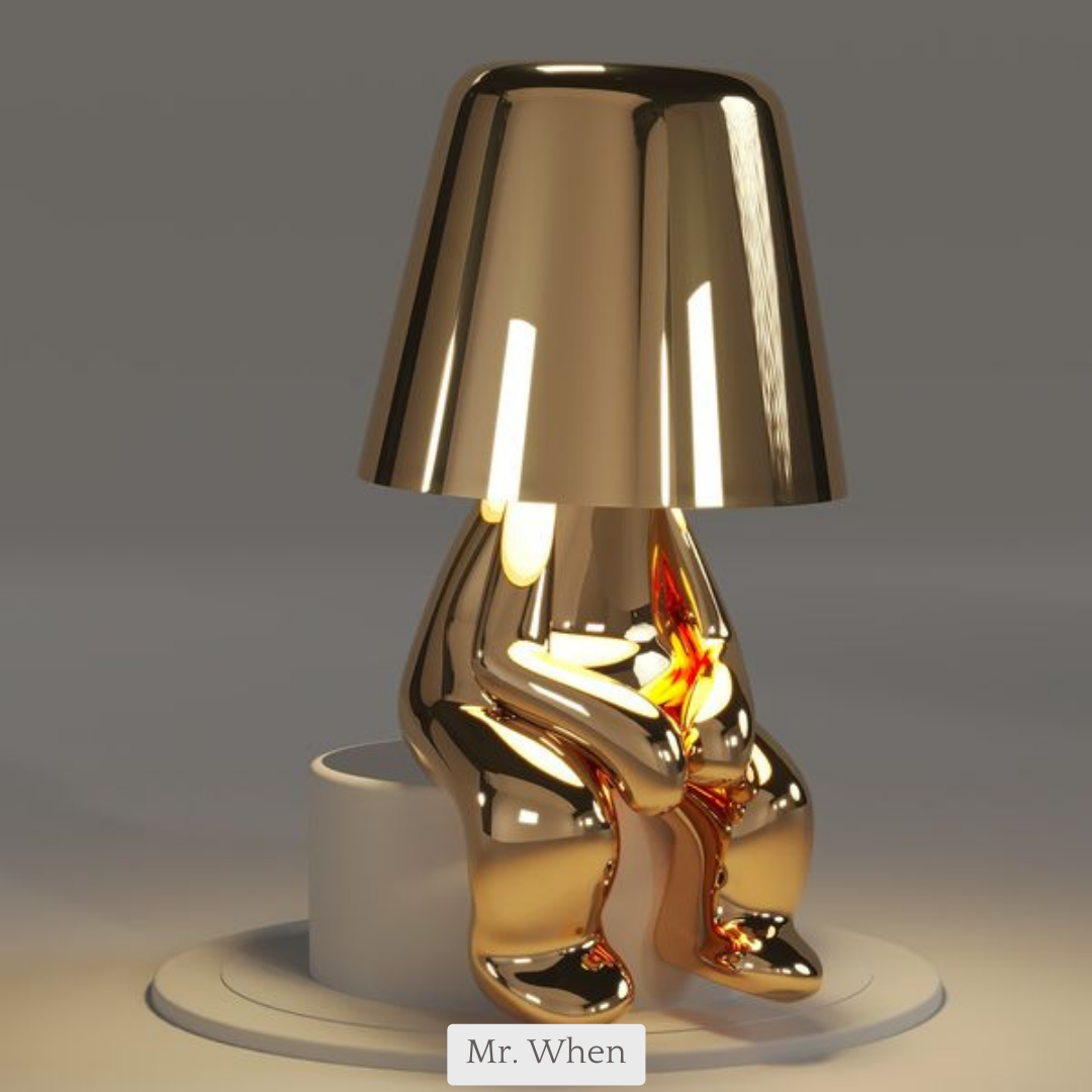 Lighting lamp for Thinkers - BrightMind-Gold-Mr. When-The Livary