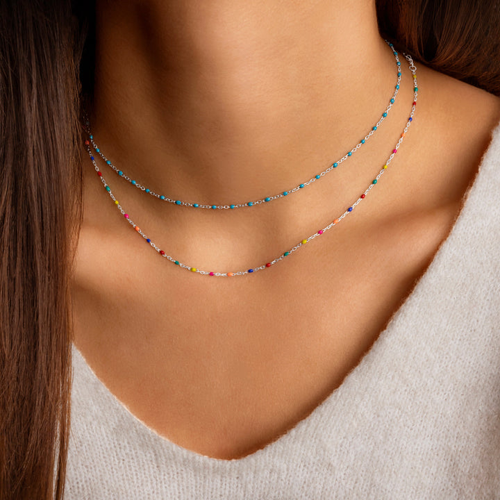 Stylish Rainbow Necklace - Iris-Gold-The Livary