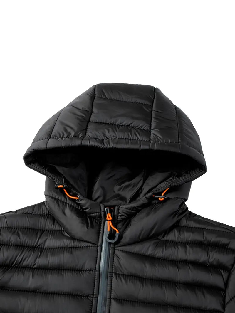 Ladies Winter Puffer Jacket with Hood - Arwen-Black-S-The Livary