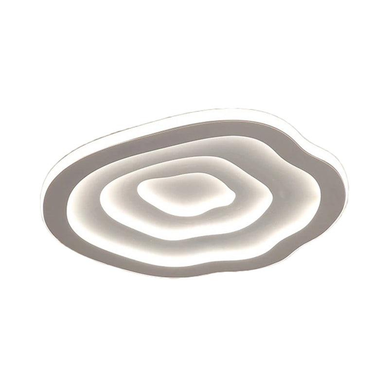 Ceiling Acrylic Lamp with Warm & White LED Light - Auralis-White-40 cm-The Livary