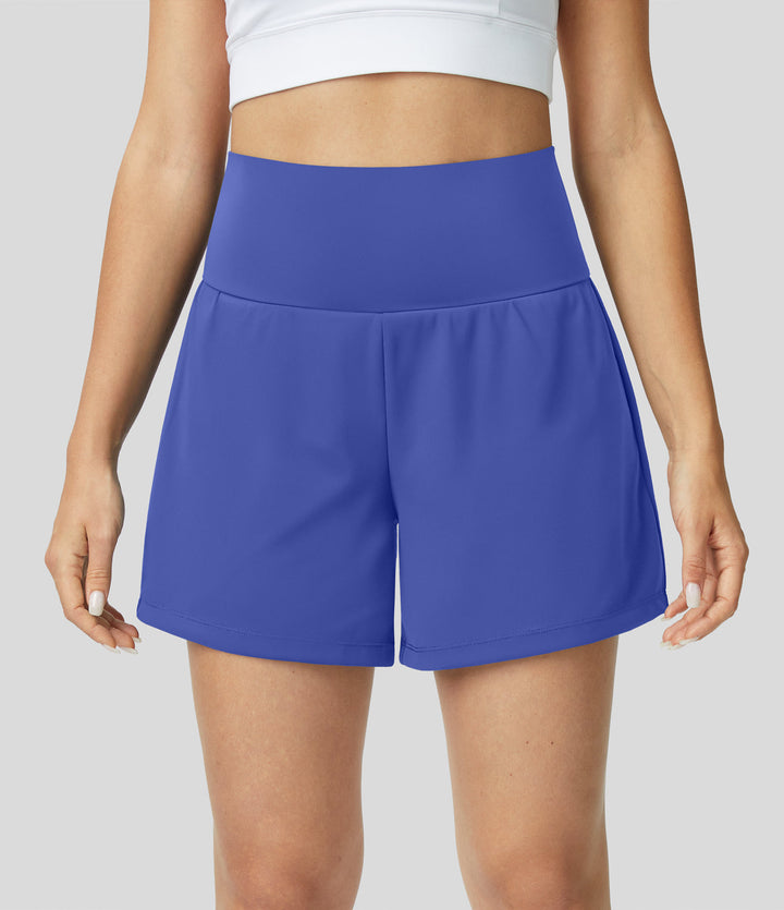 Breathable & Quick-drying High-Waist Fitness Shorts for Women – Mirabella-Purple-S-The Livary