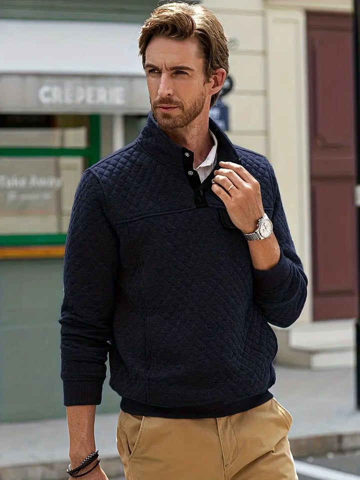 Comfortable Men's Sweater – Victor-Blue-S-The Livary