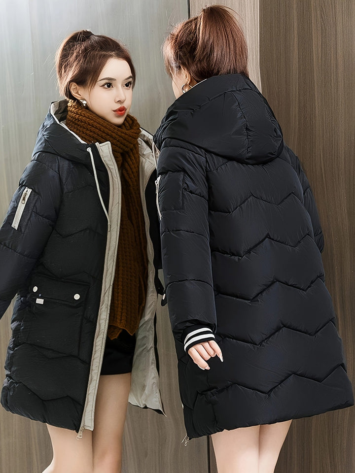 Stylish Ladies Winter Coat - Sophie-Black-S-The Livary
