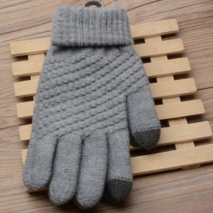 Knitted Touchscreen Gloves for Women - Amara-Black-The Livary