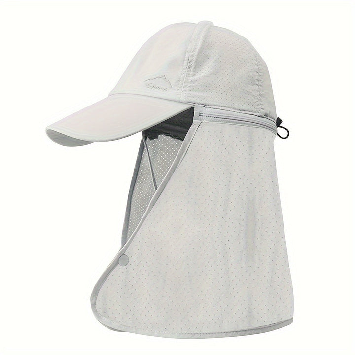 UV protection trucker hat with neck protection for outdoor adventures - SchattenPro-Light grey-The Livary