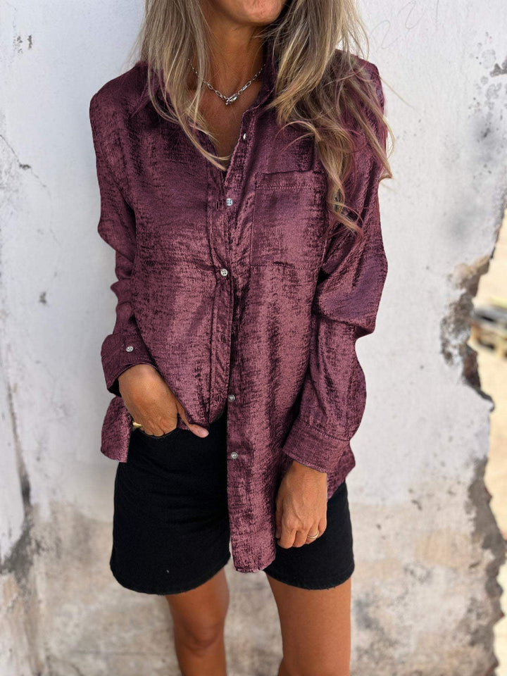 Trendy Ladies Blouse - Evelyn-Red-S-The Livary