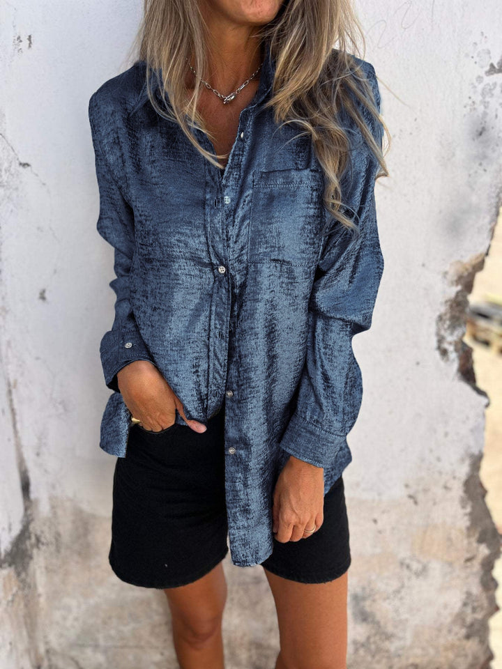 Trendy Ladies Blouse - Evelyn-Blue-S-The Livary