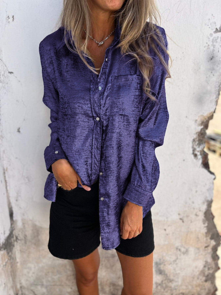 Trendy Ladies Blouse - Evelyn-Purple-S-The Livary