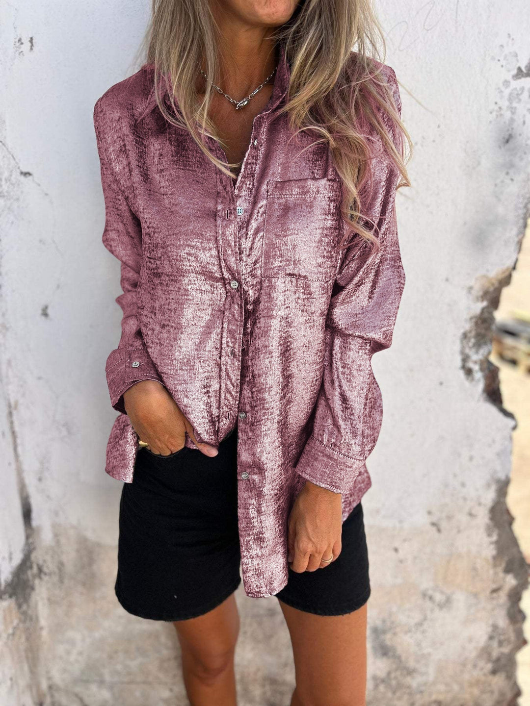 Trendy Ladies Blouse - Evelyn-Pink-S-The Livary