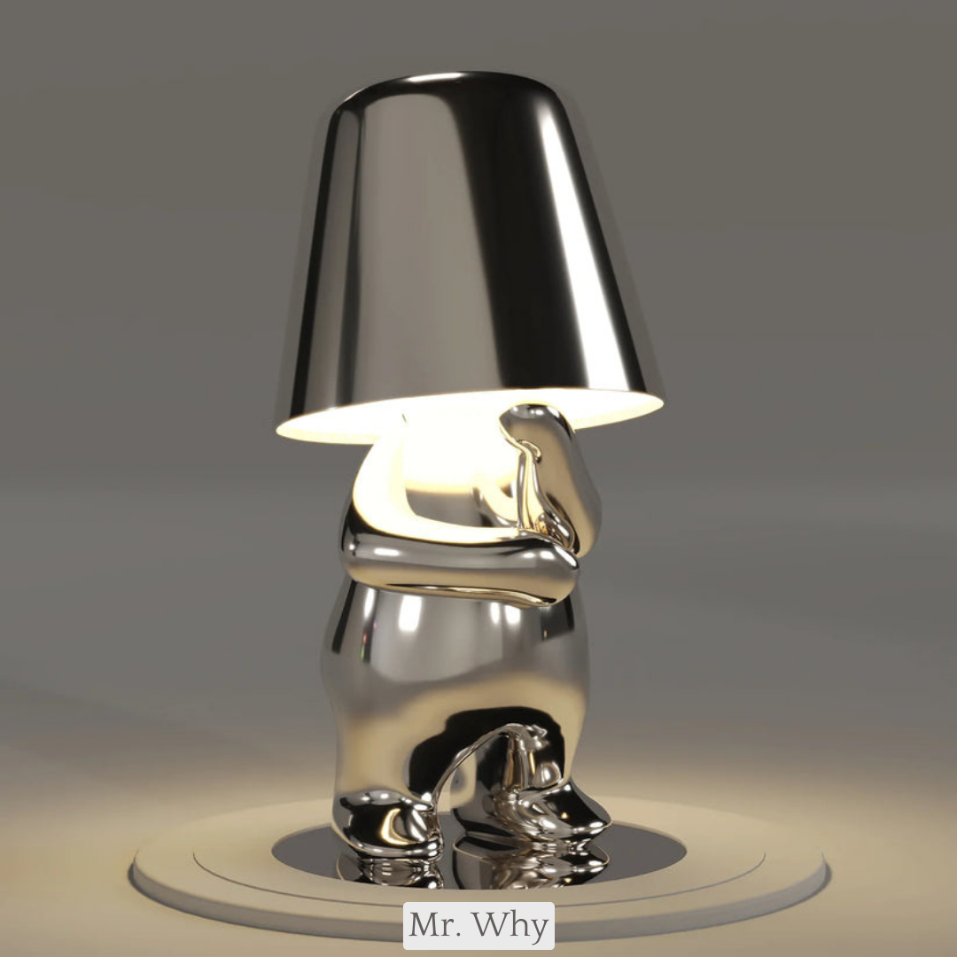 Lighting lamp for Thinkers - BrightMind-Silver-Mr. Why-The Livary