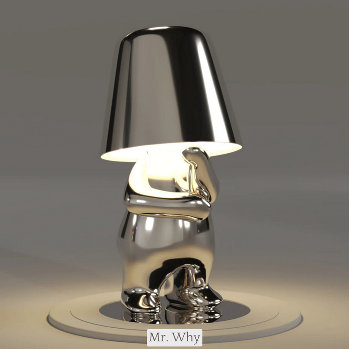 Lighting lamp for Thinkers - BrightMind-Silver-Mr. Why-The Livary