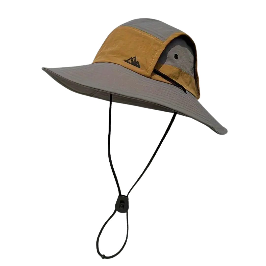 Foldable outdoor sun hat with UV protection – SunGuard Explorer-Gray-The Livary