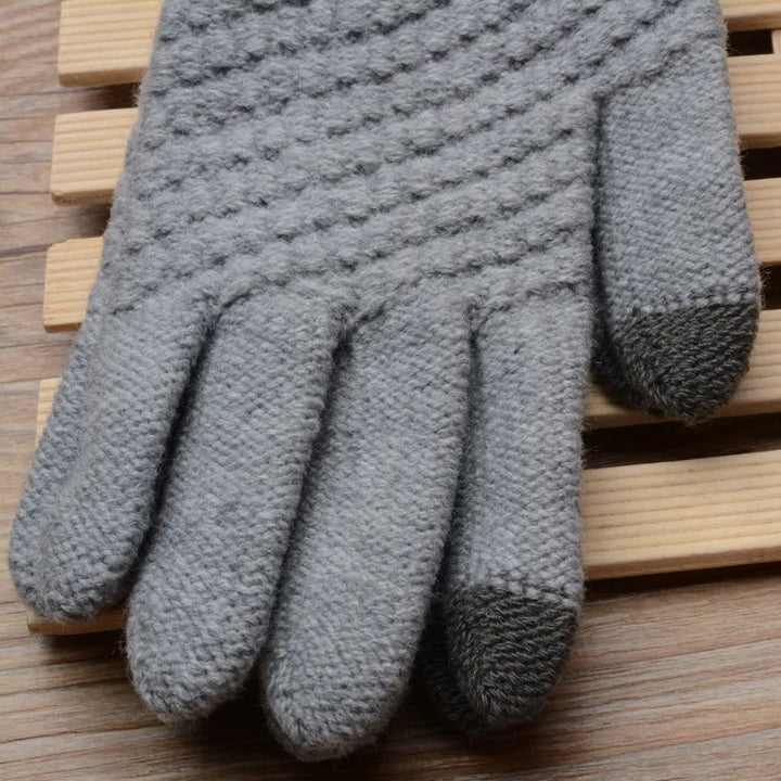 Knitted Touchscreen Gloves for Women - Amara-Black-The Livary