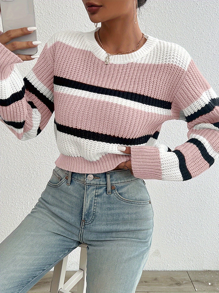Comfortable and Stylish Knitted Sweater - Sienna-Blue-S-The Livary