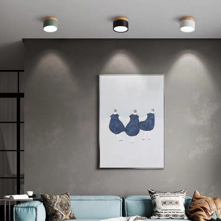 Morandi Style Modern LED Ceiling Lamp - LumiModo-Blue-5W-Warm white-The Livary