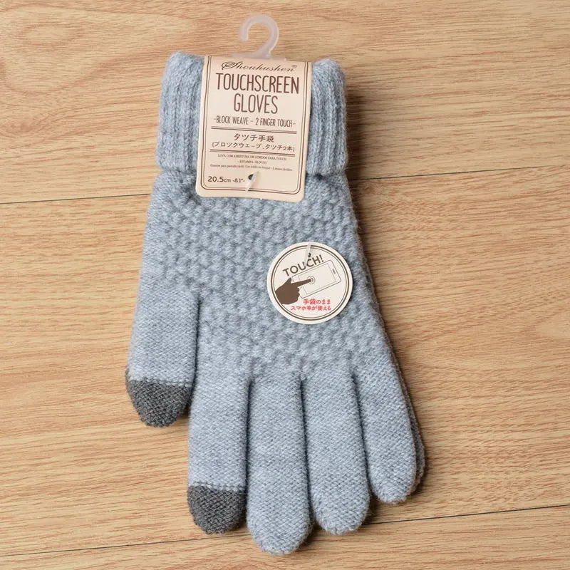Knitted Touchscreen Gloves for Women - Amara-Black-The Livary