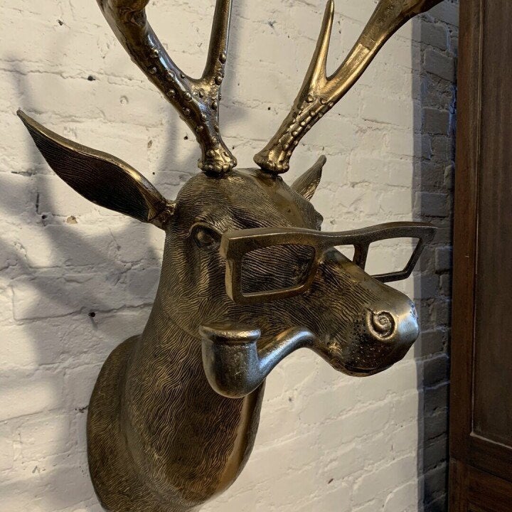 Playful Animal Head Wall Decoration - WallCritters-Stag-The Livary