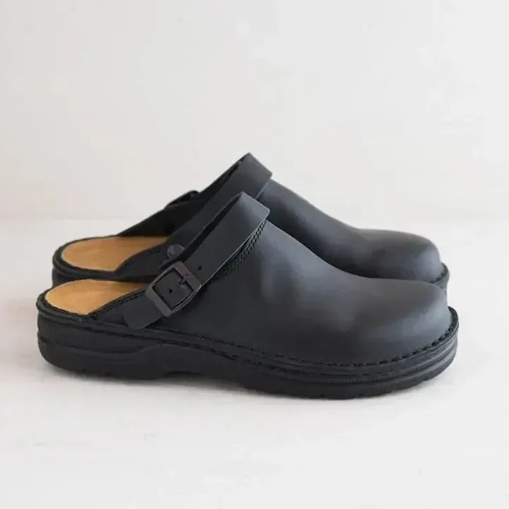 Comfortable & Stylish Men's Clogs with Profilé Sole – Lennart-Black-5-The Livary